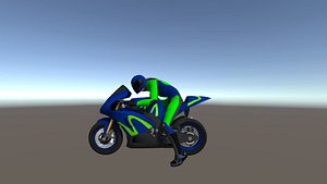 Low Poly Racing Bike With Rider-1