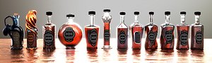 3D 12 Bottle Pack Low-poly 3D model