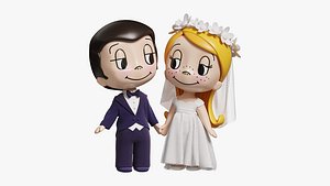 Decorative figurines of the bride and groom
