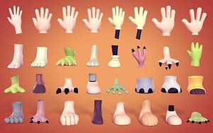 3D cartoon hand