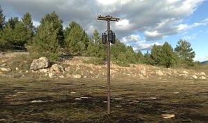 3D Wooden Pole