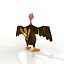 cartoon animals rig chicken 3ds