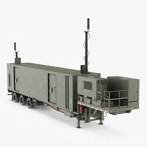 US Army Typhon Battery Operation Center Rigged 3D model