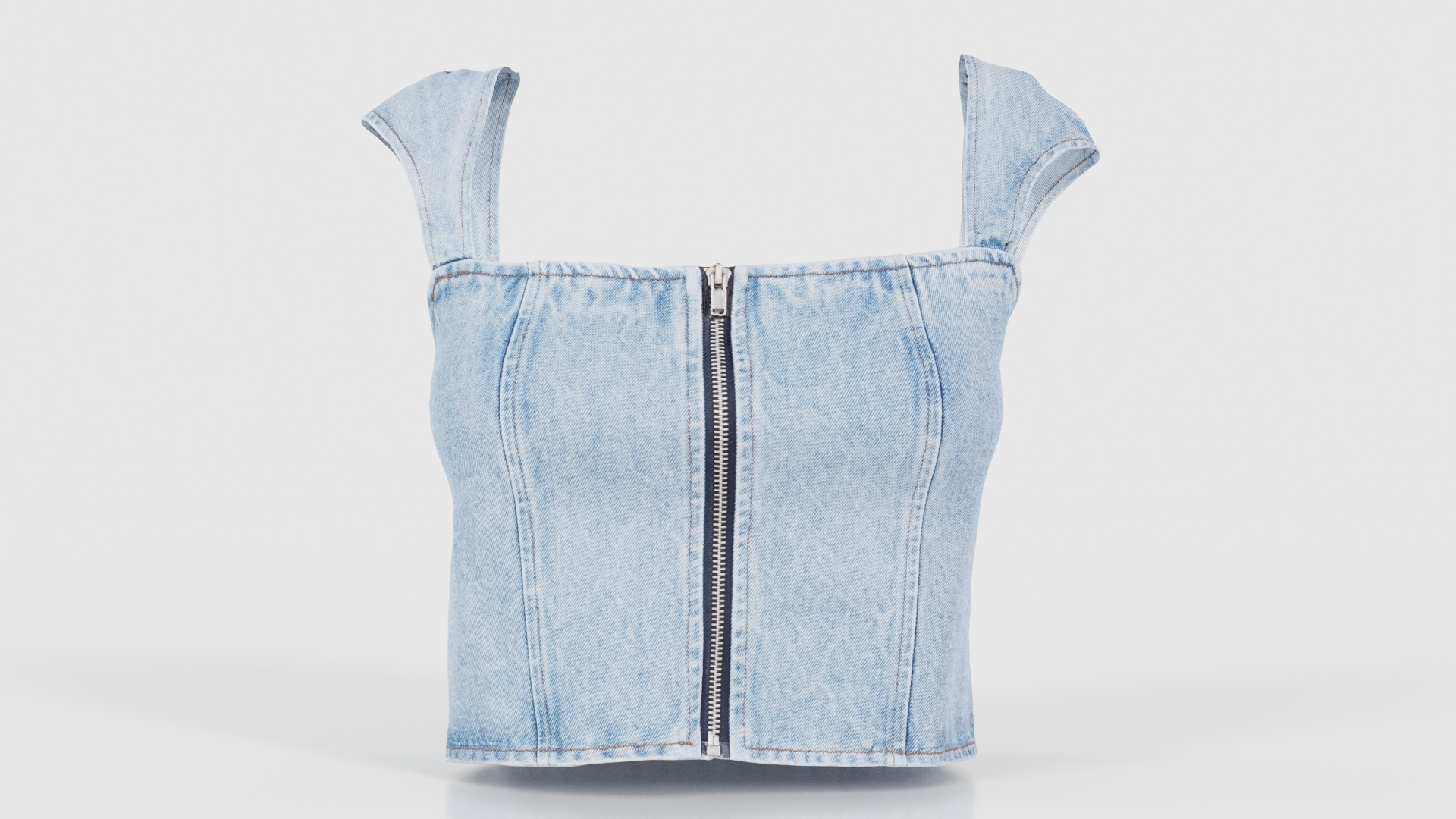 Zipper Jeans Top Remastered 3D Model - TurboSquid 2361811