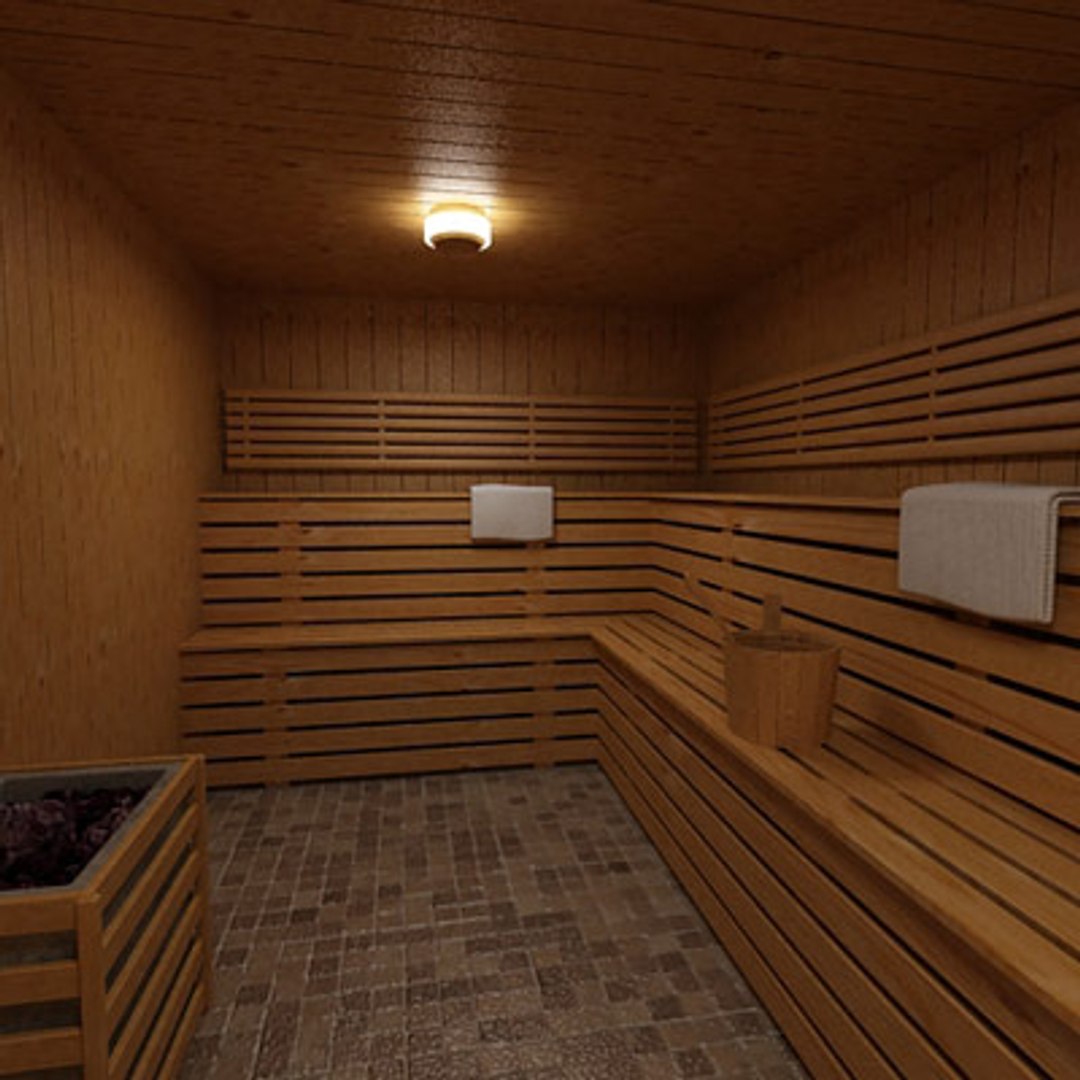 sauna interior 3d model