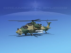 3d model wz-10 attack helicopters z-10