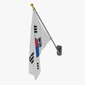 Wall Flag South Korea 3D