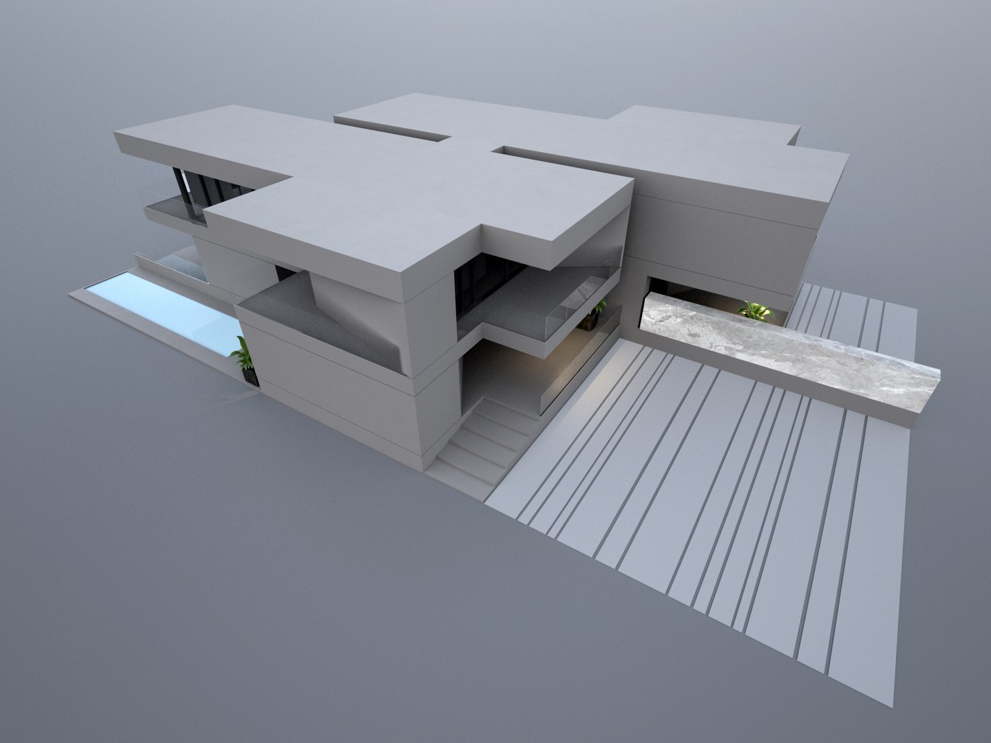 3D model building villa - TurboSquid 1400649