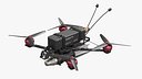 Kamikaze FPV Attack Drone with Rocket Grey