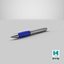 Pluma de tinta promocional maqueta 02 azul