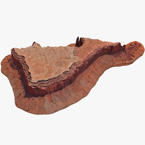 3D sandstone butte 11