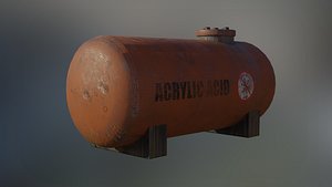 3D Industrial Acrylic Acid Storage Tank model