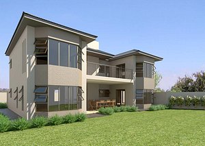 3d model house architectural modern