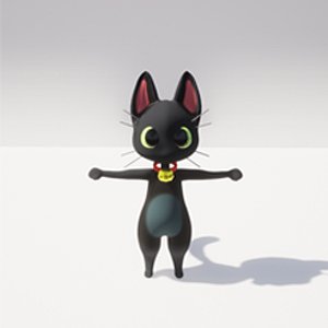 Rigged Cat cartoon 3D model