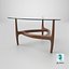 Triangular Coffee Table with Glass Top