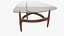 Triangular Coffee Table with Glass Top