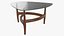 Triangular Coffee Table with Glass Top