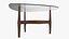 Triangular Coffee Table with Glass Top