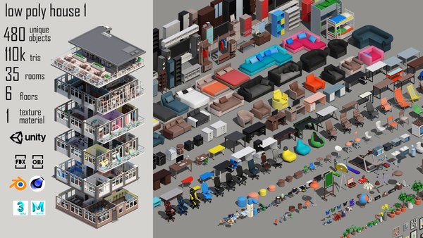 low poly house 1