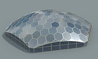 small hexagon glass dome