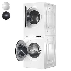 Samsung Bespoke AI Laundry Hub 01 WH46DBH100EWA3 WH46DBH500EVA3 3D model