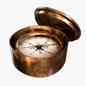 3D vintage compass