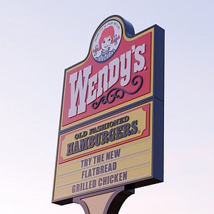 3D Wendys Sign