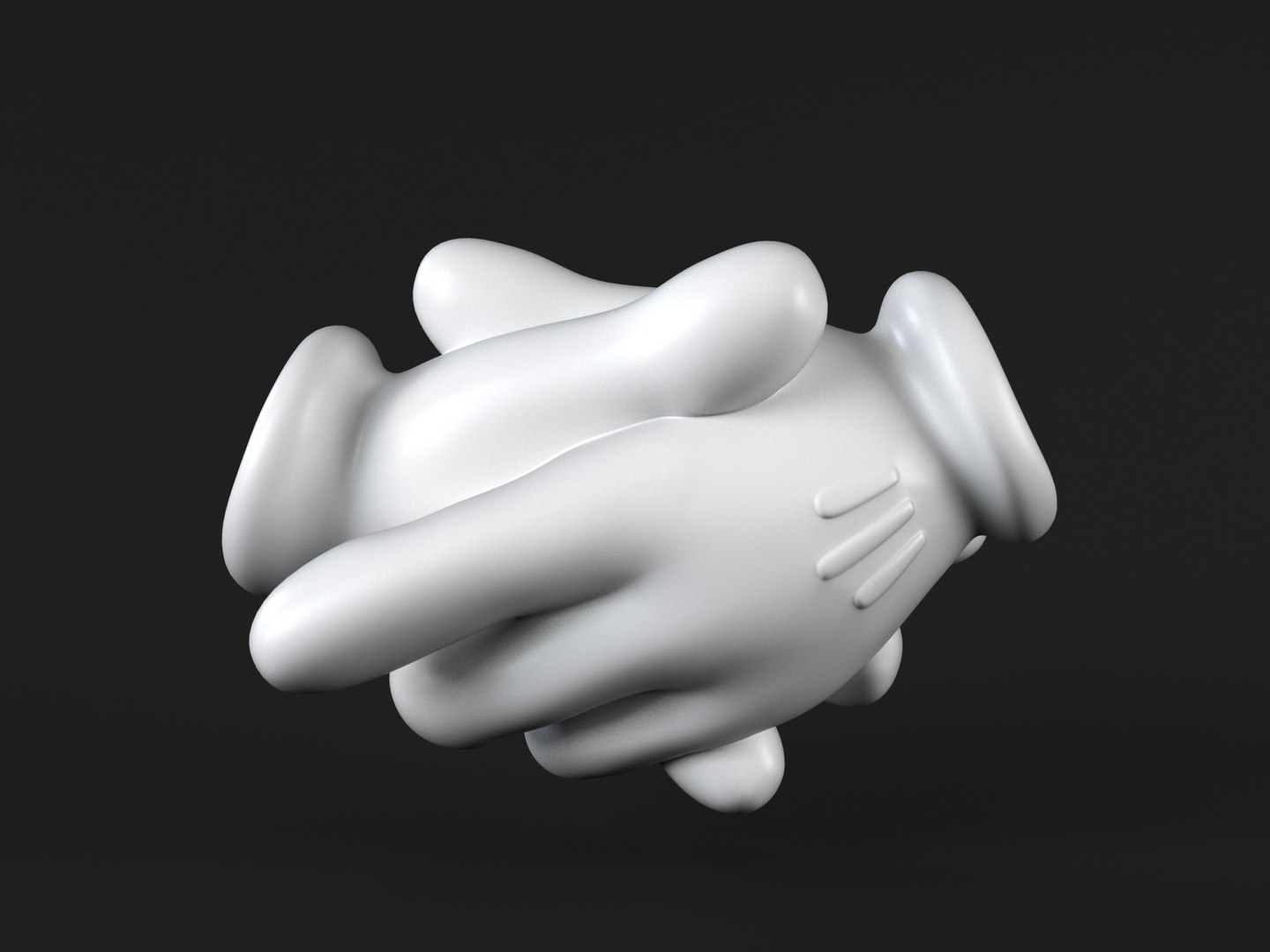 3D Mickey Hand - Handshake 2 Model - TurboSquid 2457678