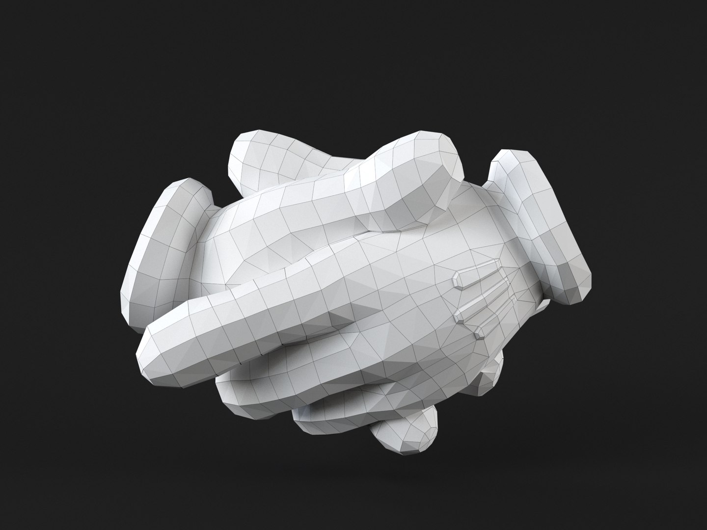 3D Mickey Hand - Handshake 2 Model - TurboSquid 2457678
