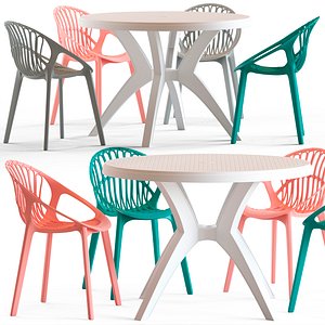 Ibiza Round Table and Loftdesigne Chair 30233