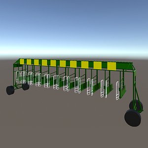 horse racing starting gate 3d model