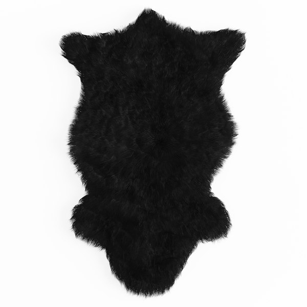 3D bedside sheepskin rug carpet model - TurboSquid 1437452