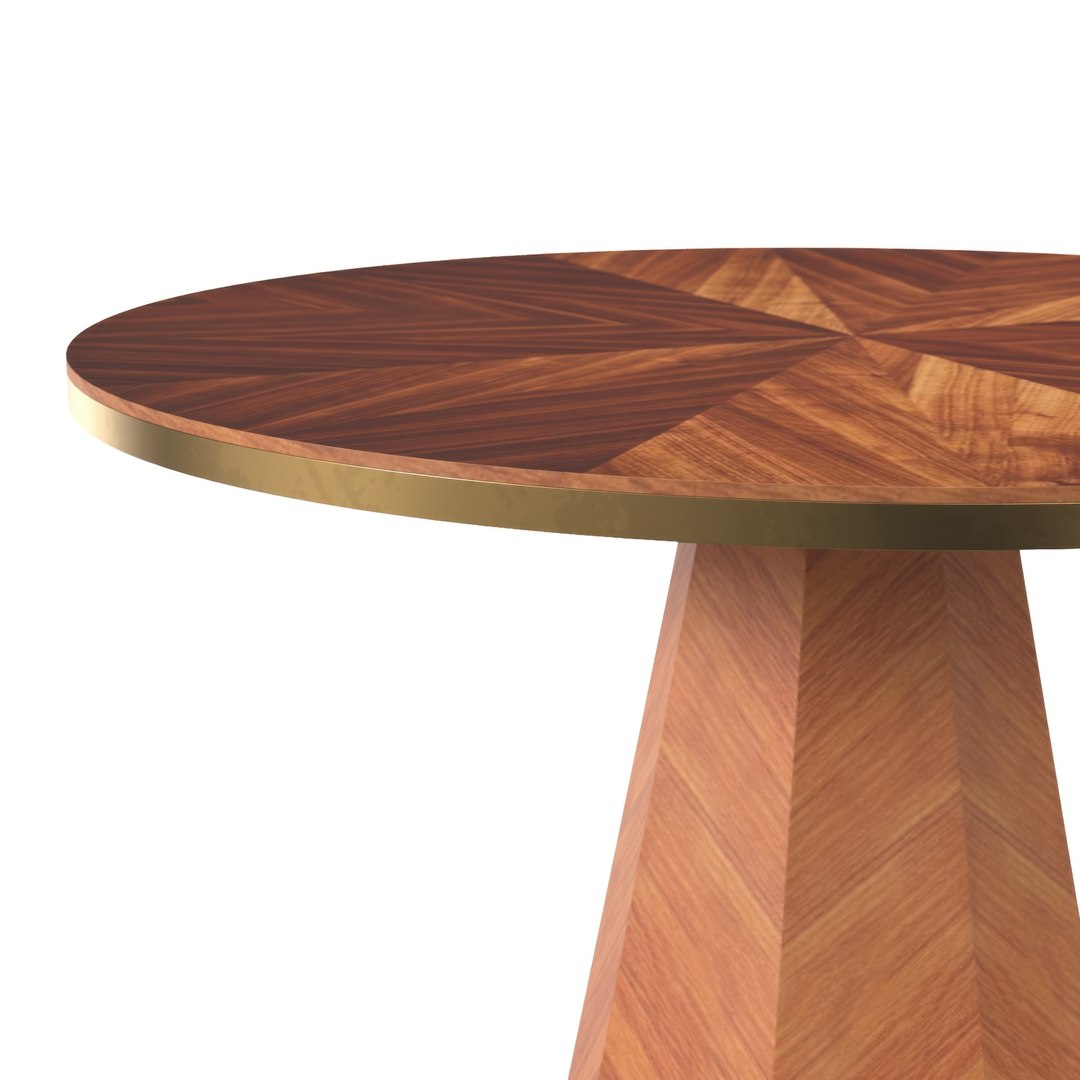 Quillen Marquetry Dining Table PBR 3D - TurboSquid 2205411