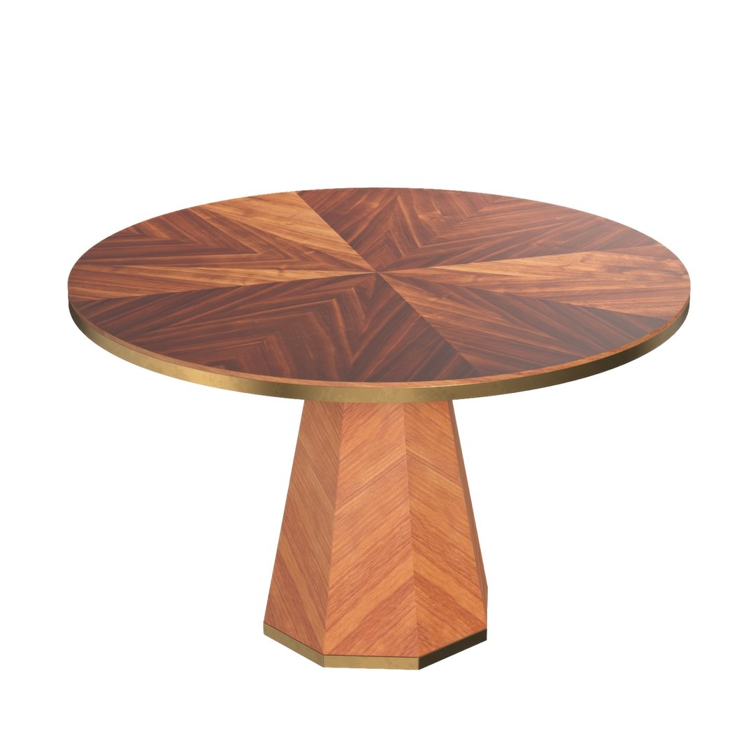 Quillen Marquetry Dining Table PBR 3D - TurboSquid 2205411