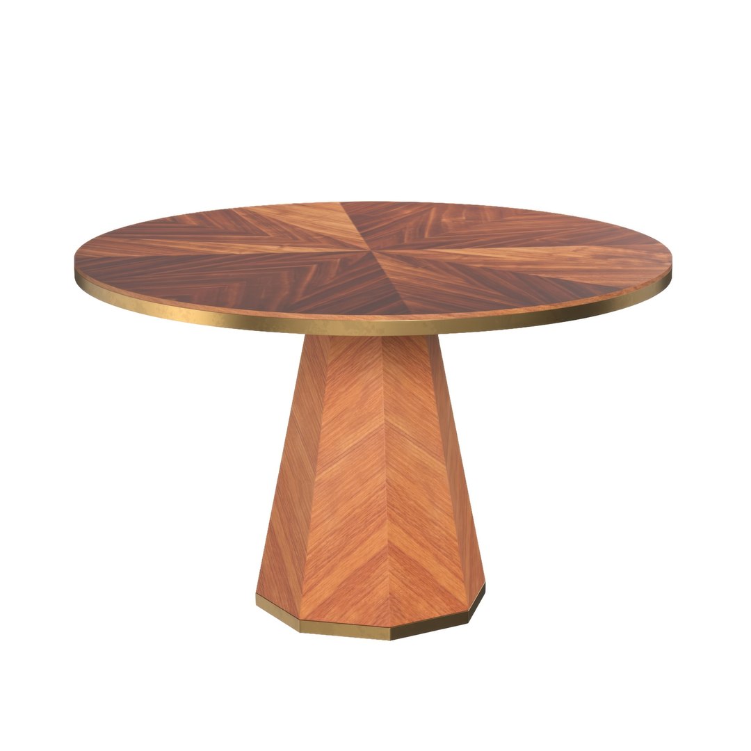 Quillen Marquetry Dining Table PBR 3D - TurboSquid 2205411
