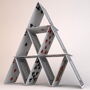 house playing cards 3d model