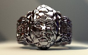 3D model ring god stone