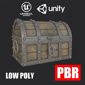 3D treasure chest pbr