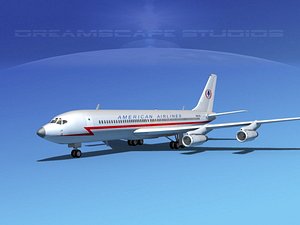 707-320 airlines boeing 707 3d max