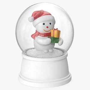 3D snow globe snowman 5