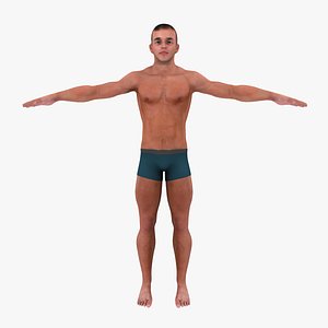 athletic male 3d model