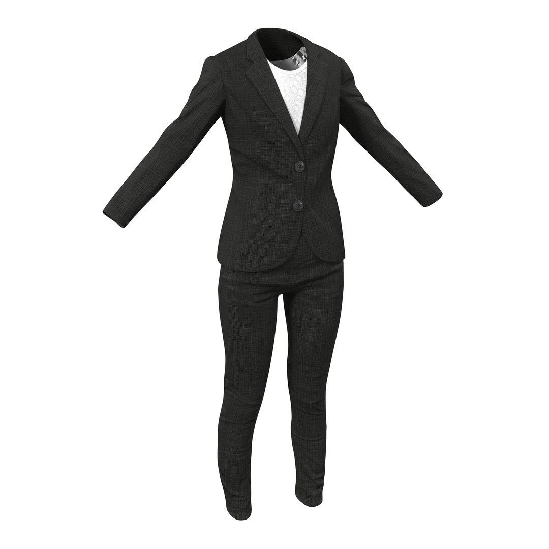 Women Suit 4 3D Model 3D model preview