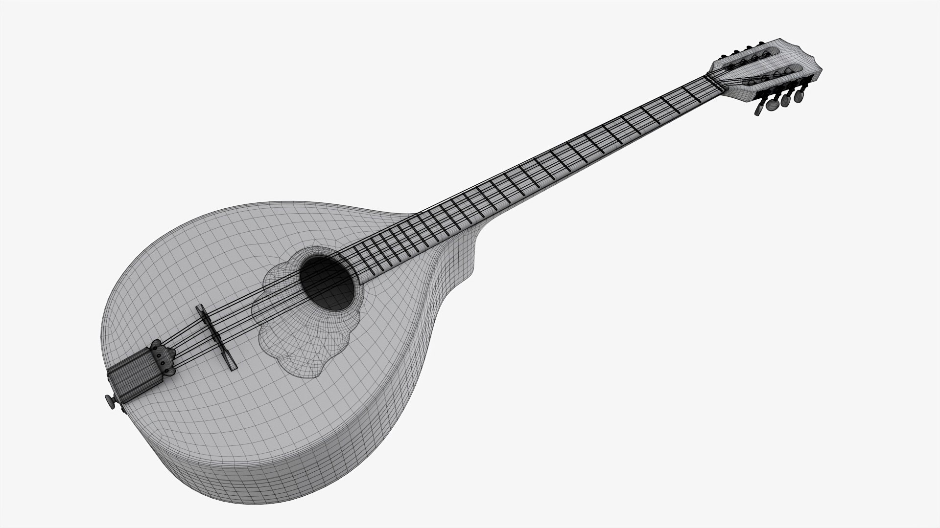 3D Irish Bouzouki string instrument model - TurboSquid 1780034