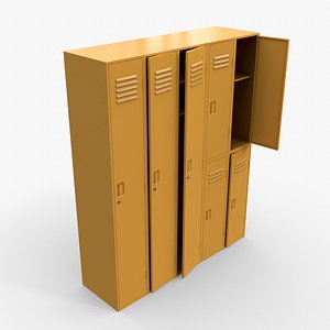 PBR School Gym Locker 07 - Yellow
