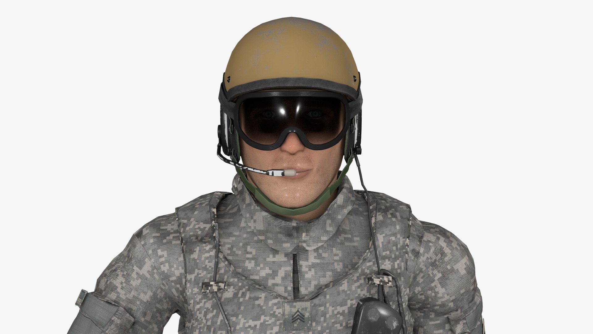 Rigged US Army Tank Crewman Model - TurboSquid 1796657