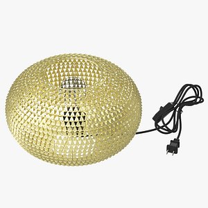 3D model Hand-Crafted Globe Sparkle Table Lamp Gold