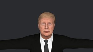 Donald Trump Hyper Realistic Full Body Fully Rigged 3D Character 3D model