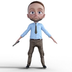 3D Cartoon Mafia Boy