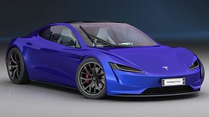 tesla roadster 2020 3D model
