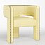 Fauteuil d'appoint en velours Sculpt